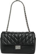 KARL LAGERFELD PARIS Agyness Large Leather Shoulder Bag
