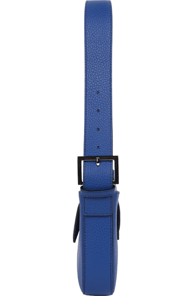 HYER GOODS Upcycled Leather Shoulder Bag with Buckle, Alternate, color,