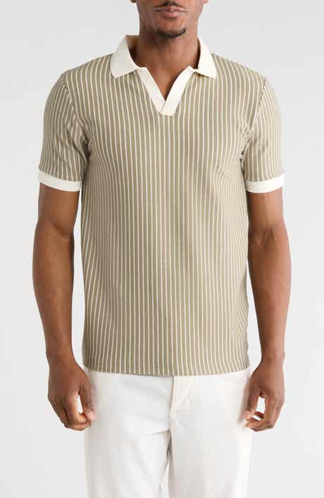 DENIM AND FLOWER Textured Stripe Polo