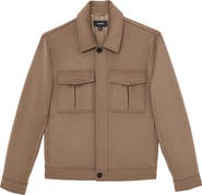 Reiss Perisil Felted Wool Blend Zip Jacket