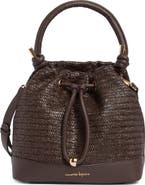 Nanette Lepore Straw Drawstring Convertible Bucket Bag