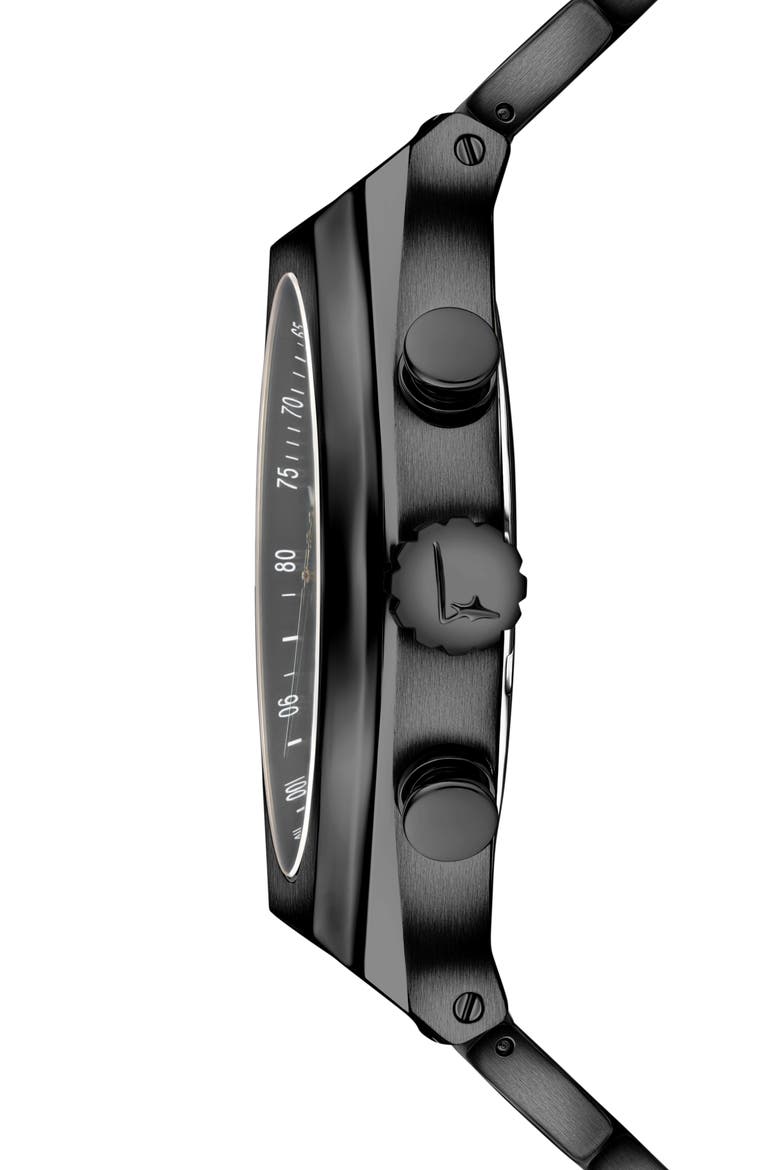 Tonneau Chronograph Bracelet Watch, 42mm, Alternate, color, BLACK