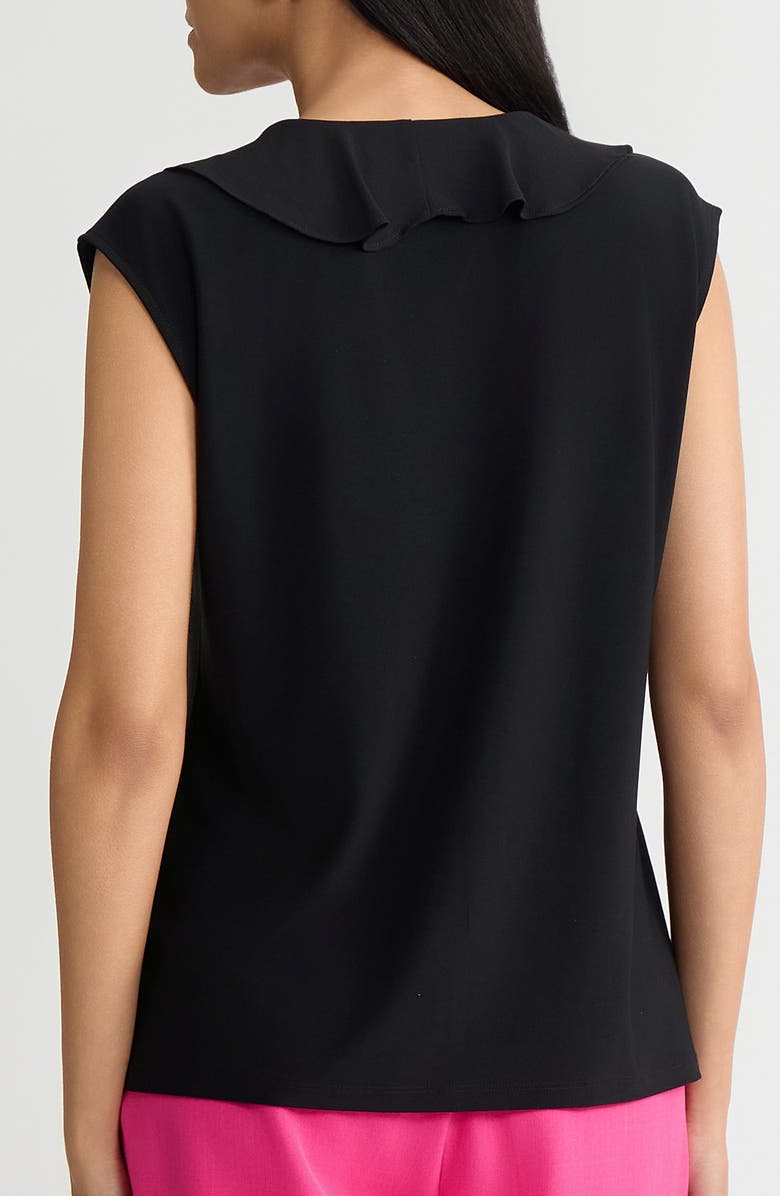 KASPER Ruffle Dolman Sleeve Top, Alternate, color, Black