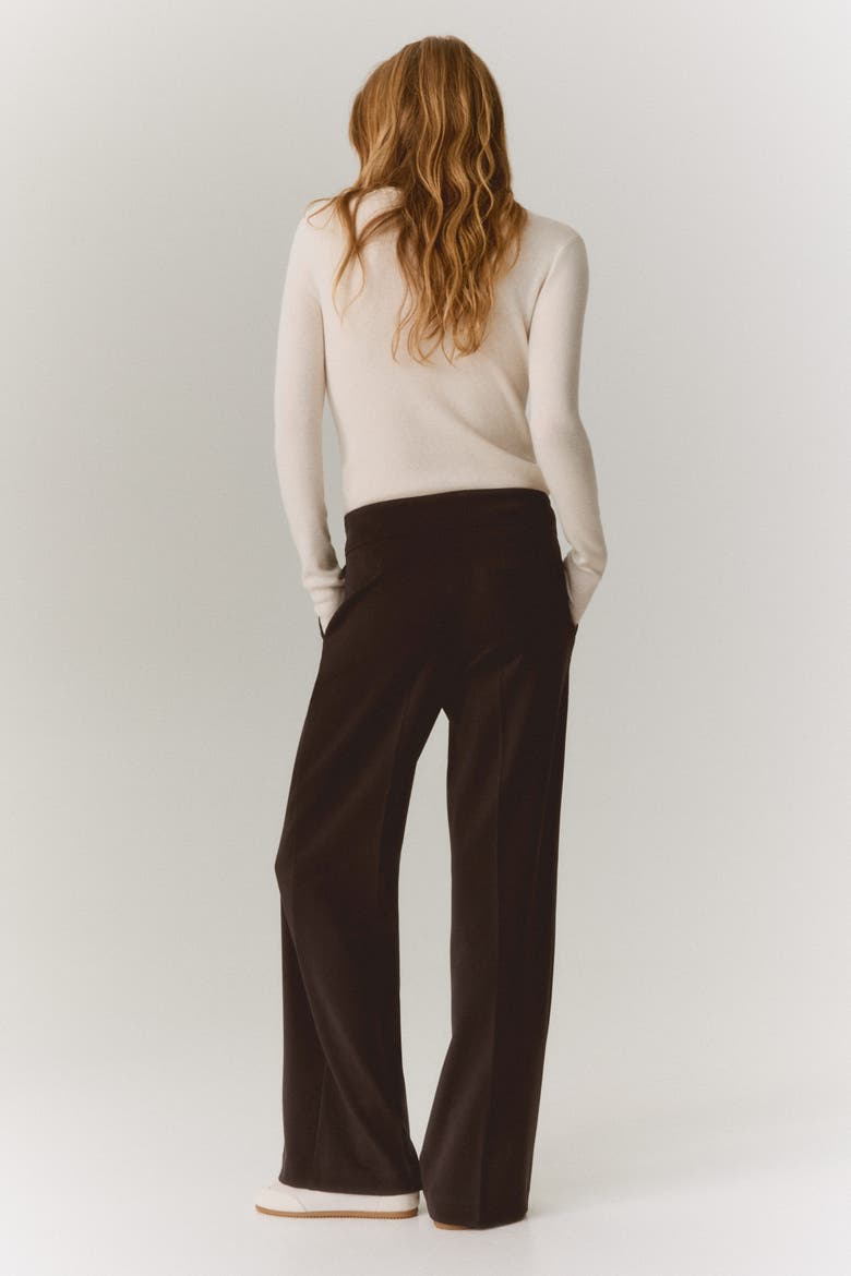 Bootcut Twill Pants, Alternate, color, Dark brown