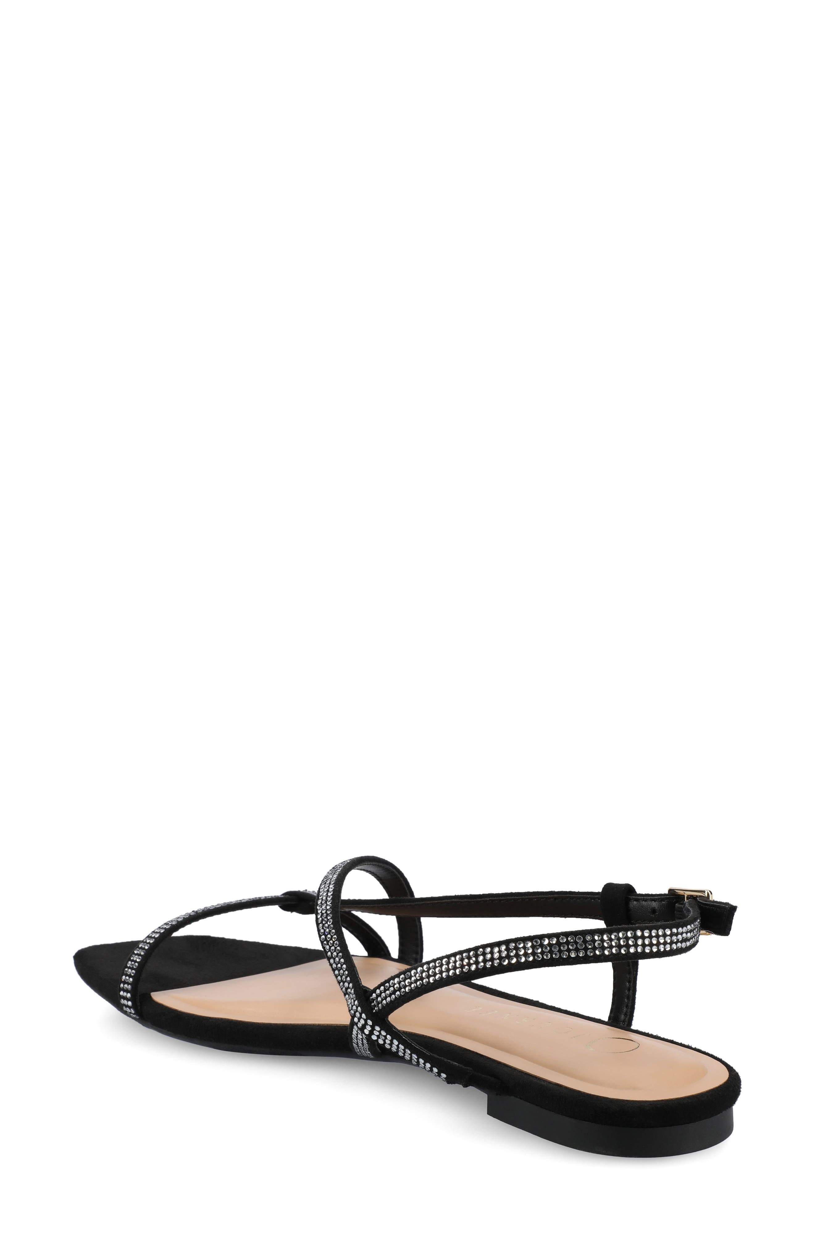 Journee Collection Francis Slingback Sandal, Alternate, color, Black