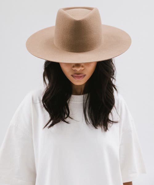Gigi Pip Dakota Wide Brim Felt Hat In Brown