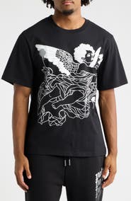 PLAY PALM ANGELS Classic Fit Graphic T-Shirt