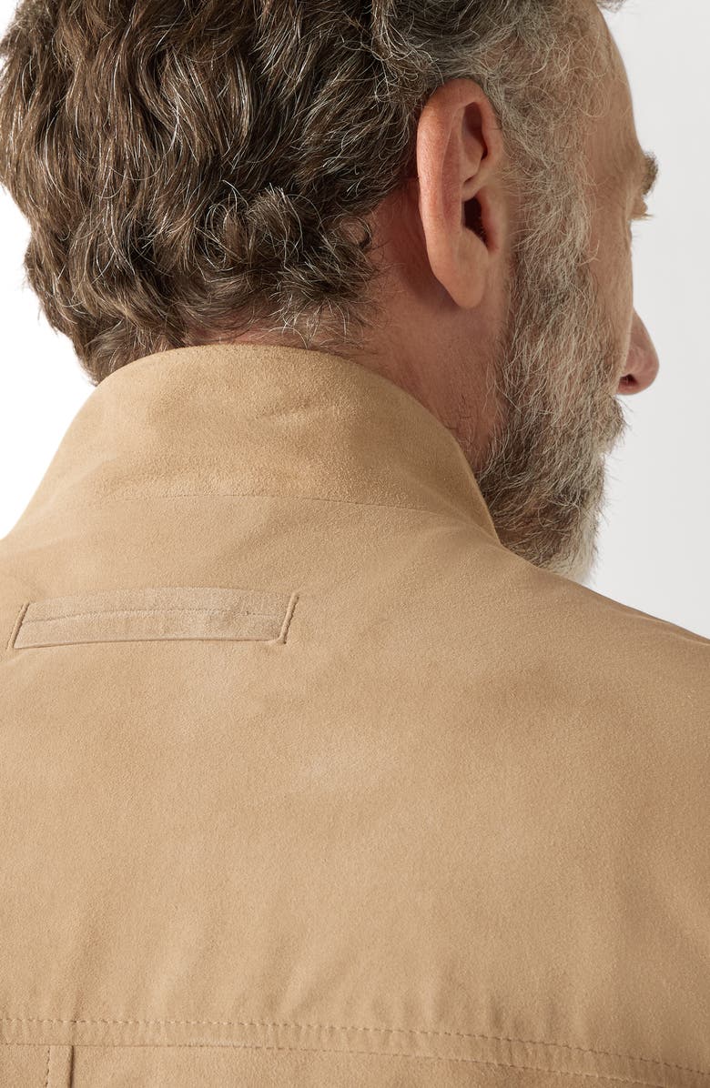 ZEGNA Suede Chore Jacket, Alternate, color, Beige