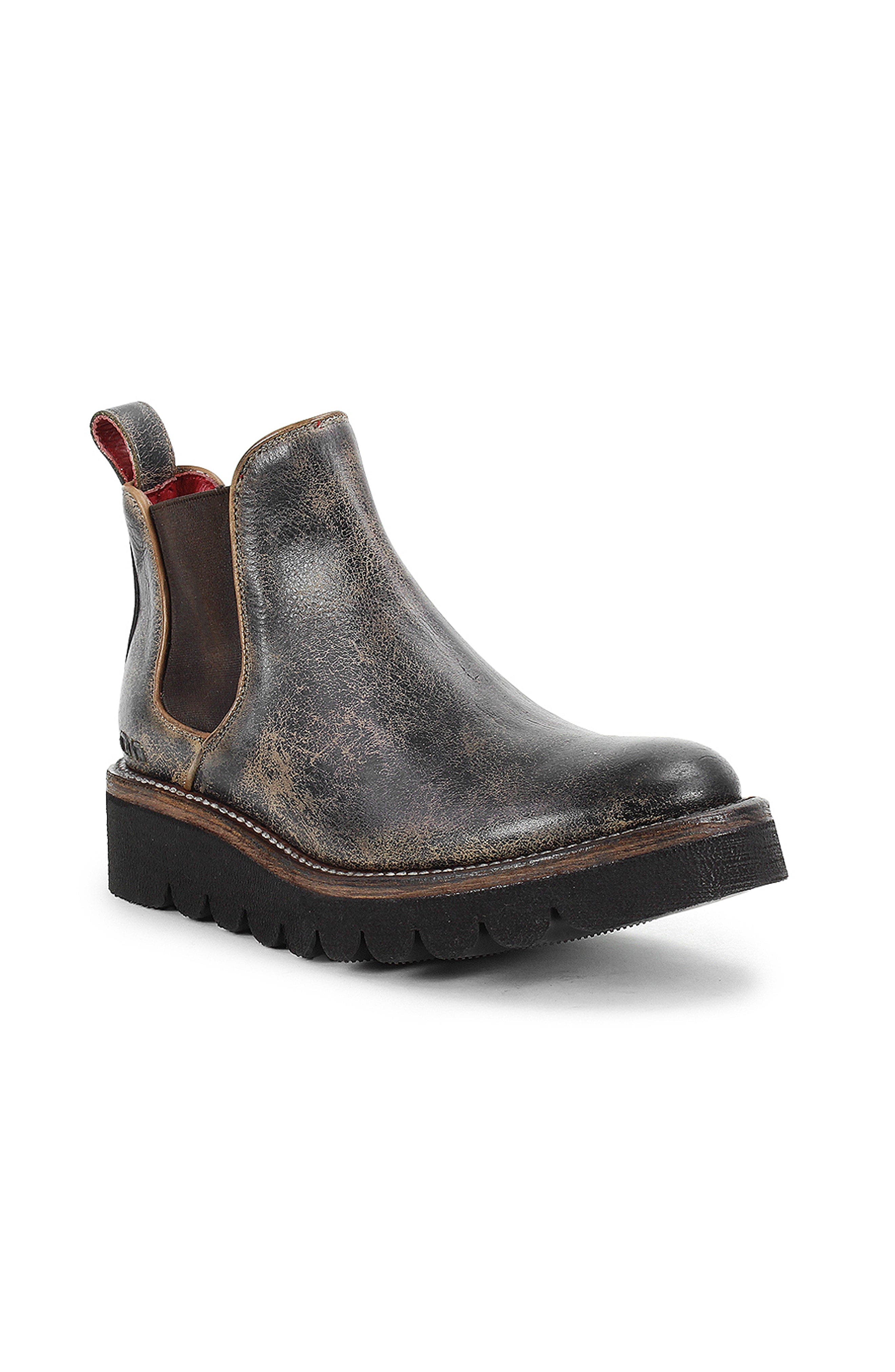 Bed Stu Novel II Ankle Boot, Main, color, Black Lux Tan Rustic