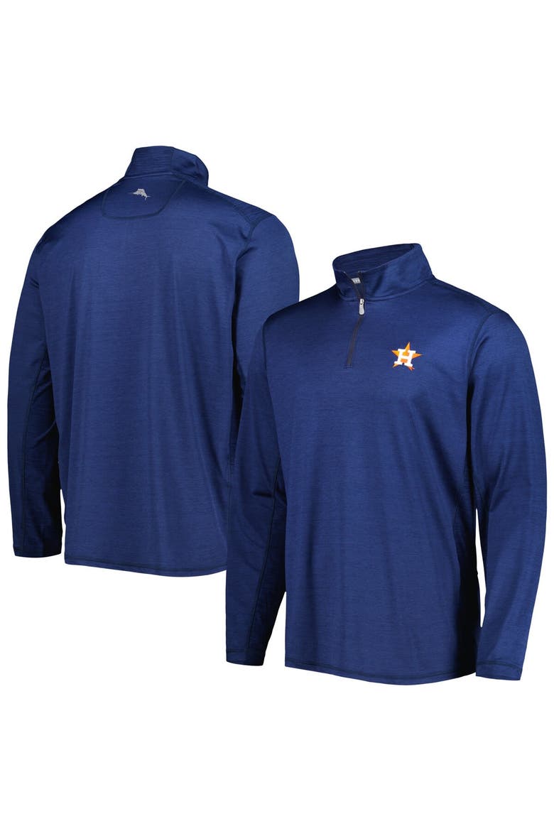 Men's Tommy Bahama Navy Houston Astros Delray IslandZone Half-Zip Top, Main, color, Navy