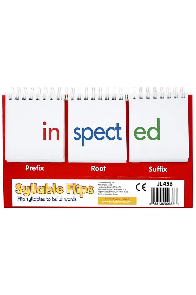 Syllables Educational Flip Flash Cards, Alternate, color, Multicolored