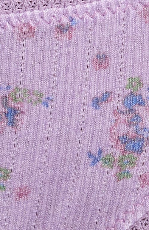 Free People Intimately Fp Floral Print Pointelle Bikini