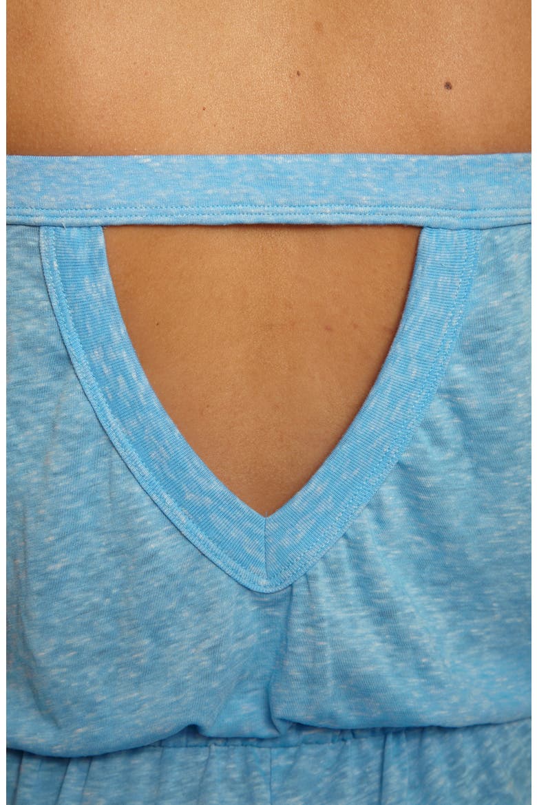 Beach Date Strapless Cover-Up Romper, Alternate, color, SKY BLUE