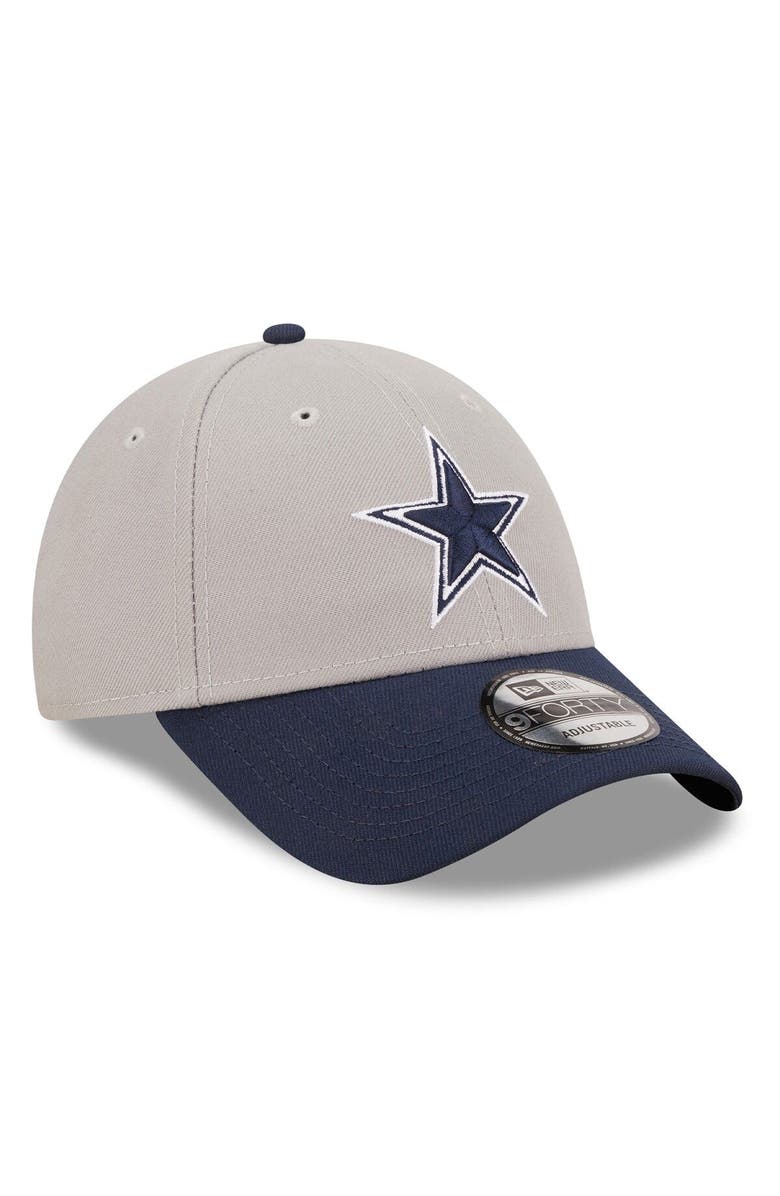 New Era Men's New Era Gray/Navy Dallas Cowboys The League 2Tone 9FORTY Adjustable Hat, Alternate, color,