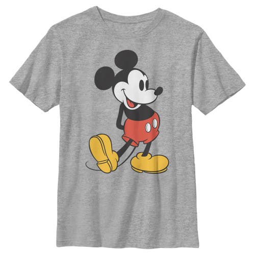 Mickey & Friends Boy's Large Pose Graphic T-shirt In Gray
