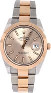 Pre-Owned Rolex Oyster Perpetual Datejust Automatic Watch Stainless Steel and Rose Gold 41