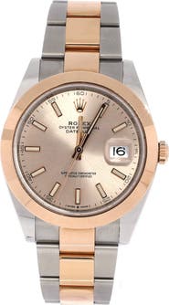 Pre-Owned Rolex Oyster Perpetual Datejust Automatic Watch Stainless Steel and Rose Gold 41