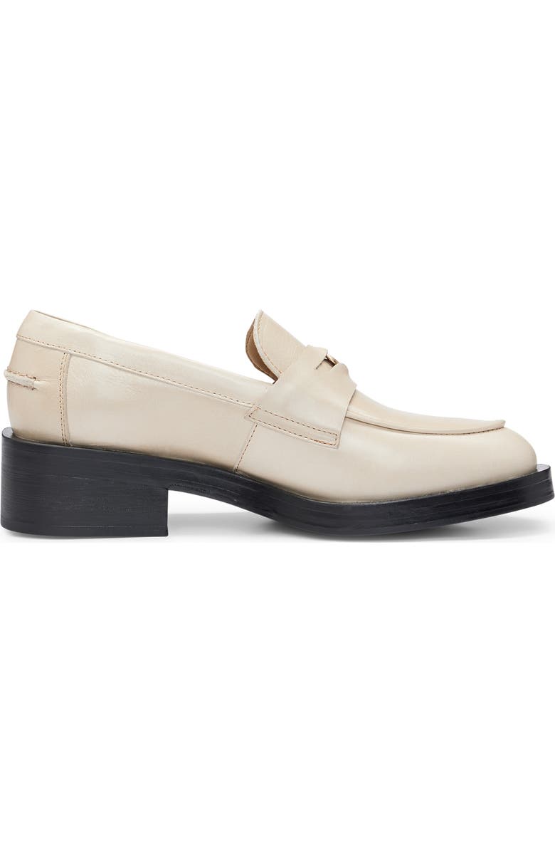 BOSS Iryna Leather Penny Loafer, Alternate, color, Beige