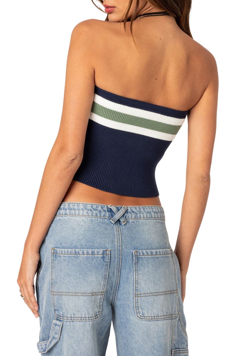Cyprus Stripe Rib Tube Top, Alternate, color, BLUE MIX