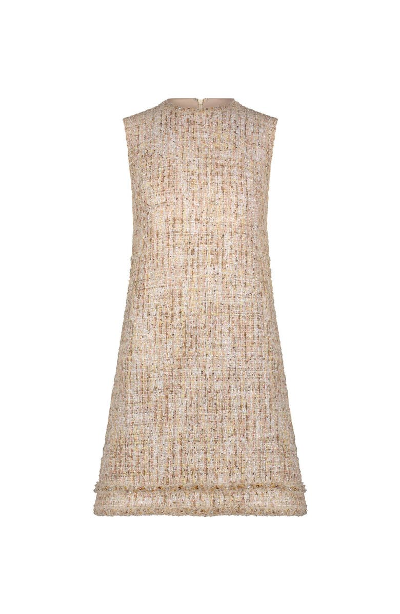 Mac Duggal Beaded Trim A-Line Mini Shift Dress, Alternate, color, Blush