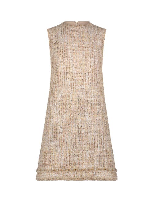 Mac Duggal Beaded Trim A-line Mini Shift Dress In Blush