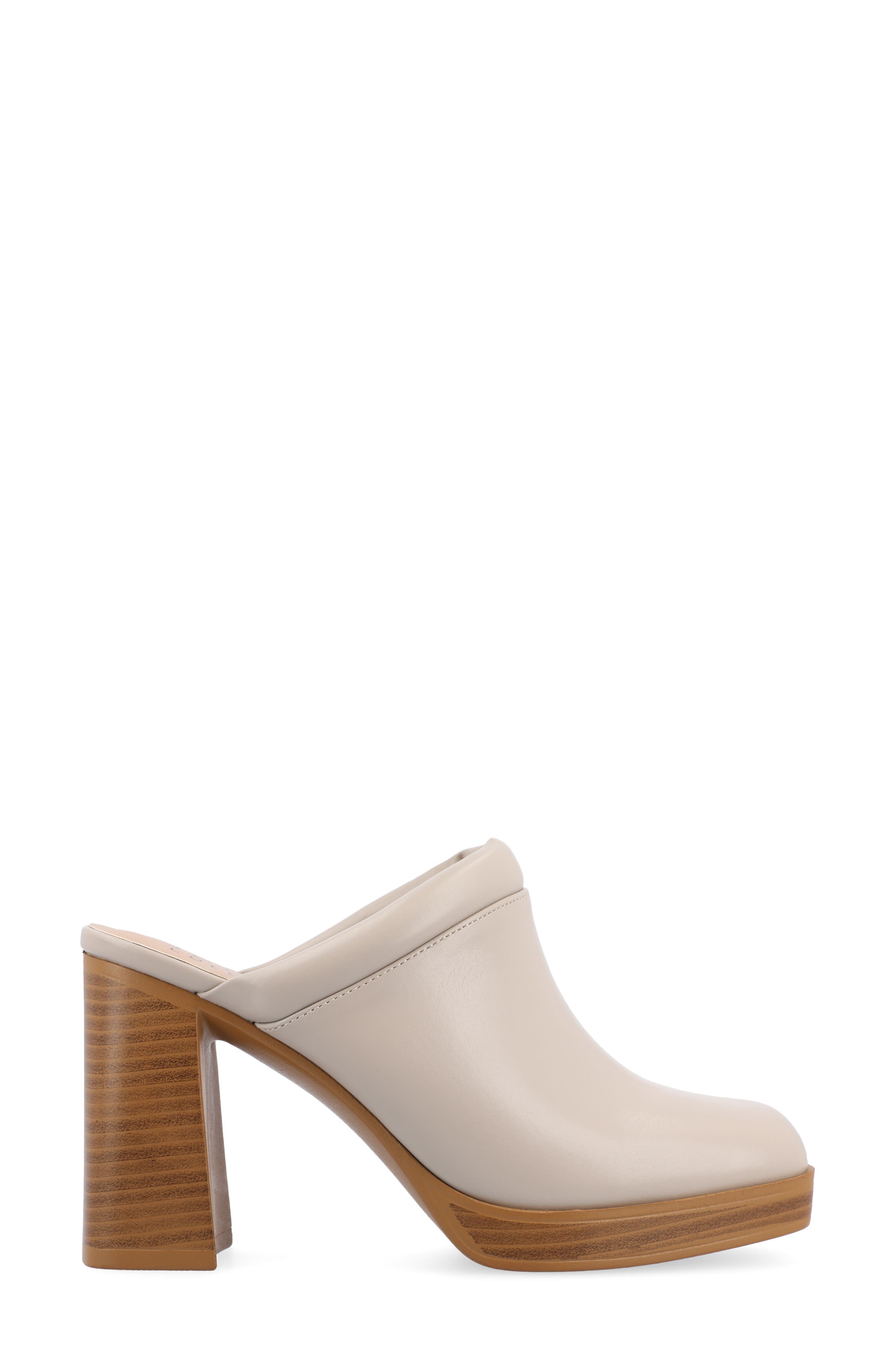 Journee Collection Izara Platform Mule, Alternate, color, Stone