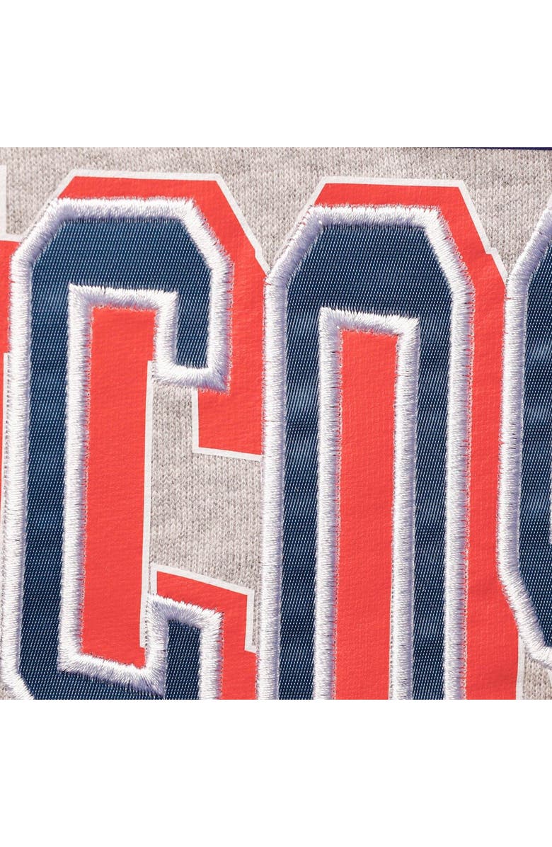 Mitchell & Ness Men's Mitchell & Ness Heathered Gray Denver Broncos Big & Tall Allover Print Pullover Sweatshirt, Alternate, color,