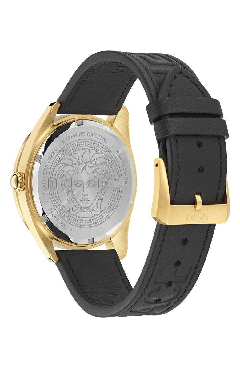 Versace V-Dome Watch, 42mm, Alternate, color, Ip Yellow Gold