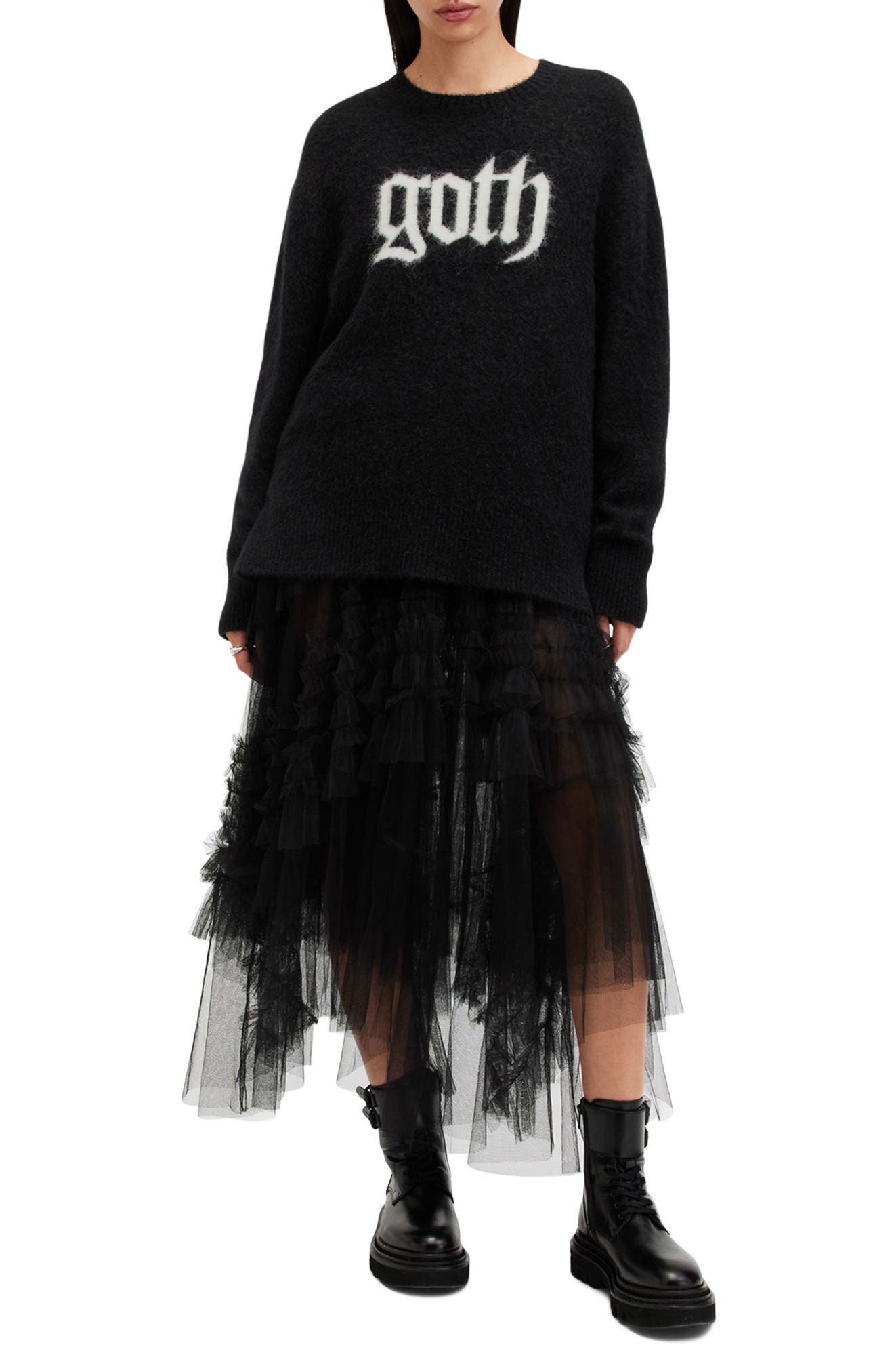 Goth Intarsia Crewneck Sweater (Women) | Nordstrom