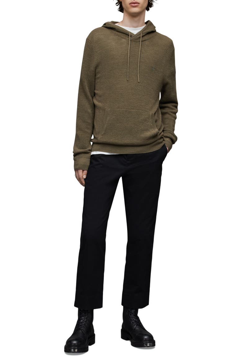 Ivar Merino Wool Hoodie, Alternate, color, OLIVE GREEN MARL