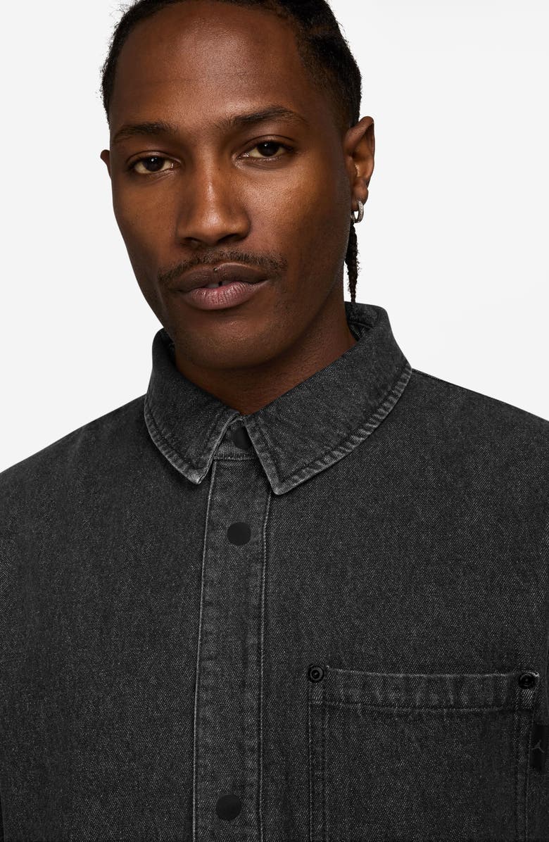 Jordan Short Sleeve Denim Button-Up Shirt, Alternate, color, 