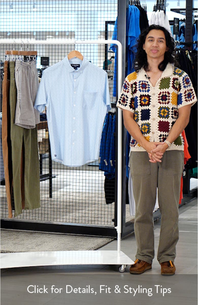 Leeward Trim Fit Short Sleeve Performance Button-Up Shirt, sales video thumbnail