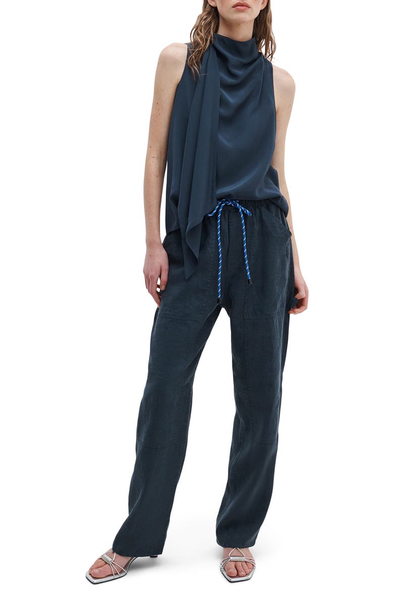Atlas Linen Drawstring Carpenter Pants, Alternate, color, SAL