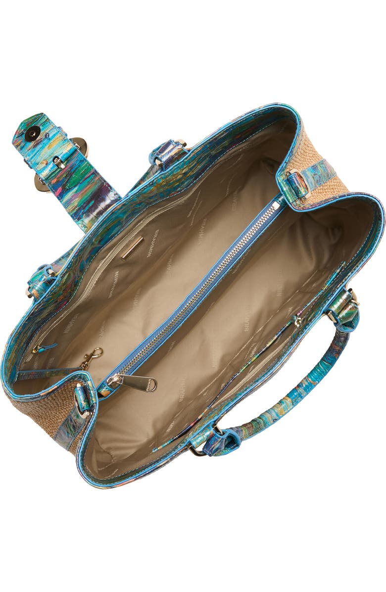 Brahmin Denise Straw Tote, Alternate, color, Waterlily