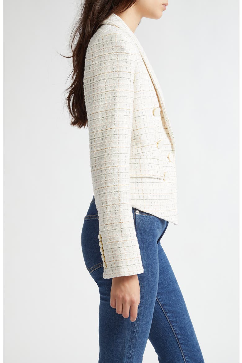 Diego Double Breasted Jacket, Alternate, color, IVORY MULTI