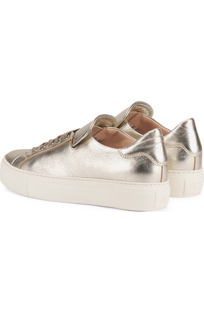 AGL Edda Metallic Leather Sneaker, Alternate, color, Sandy-Milk