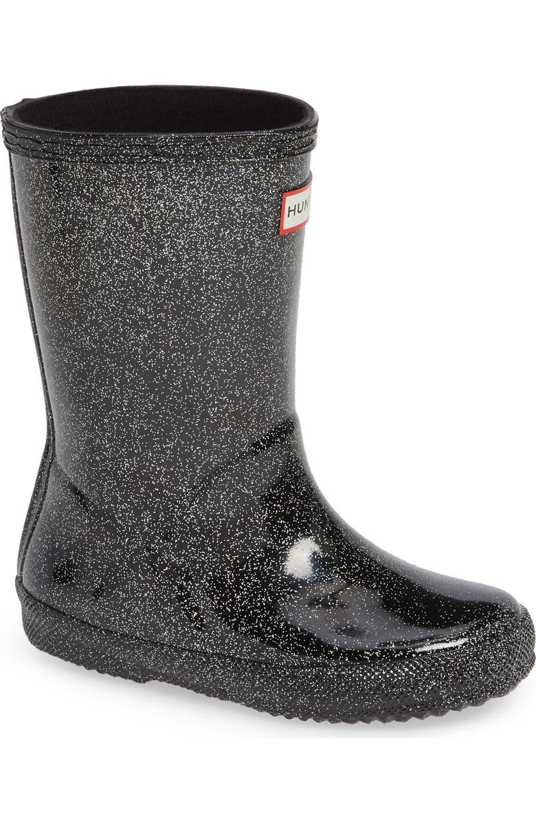 Hunter Kids First Classic Starcloud Glitter Rain Boot, Main, color,