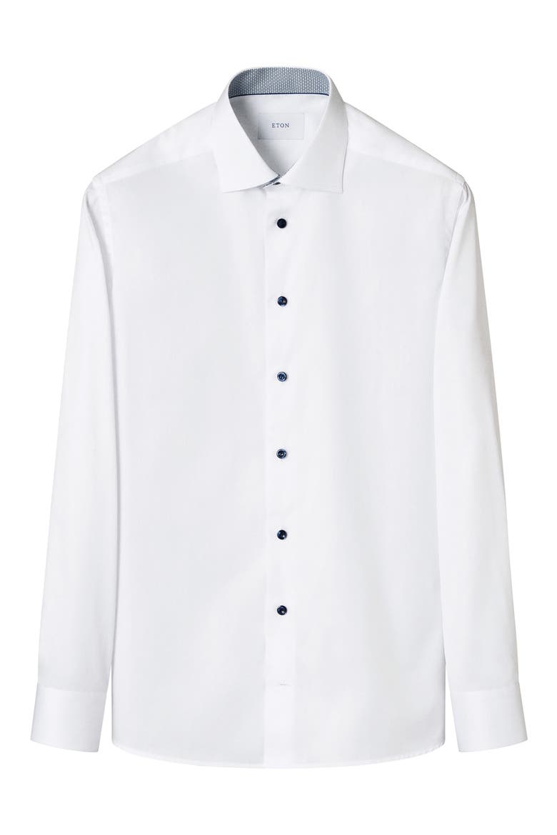 Slim Fit Signature Twill Button-Up Shirt, Alternate, color, WHITE