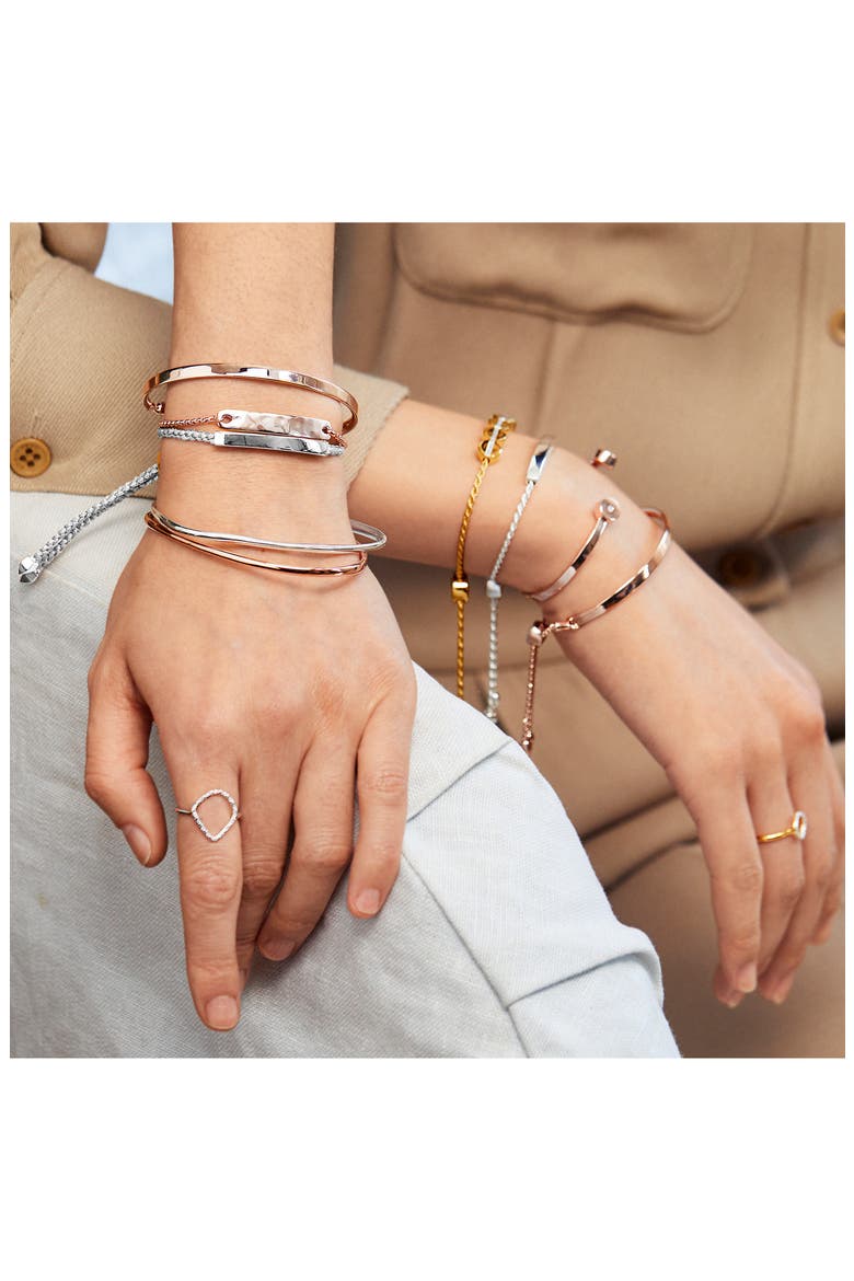 Engravable Linear Friendship Bracelet, Alternate, color, ROSE GOLD/ MINK