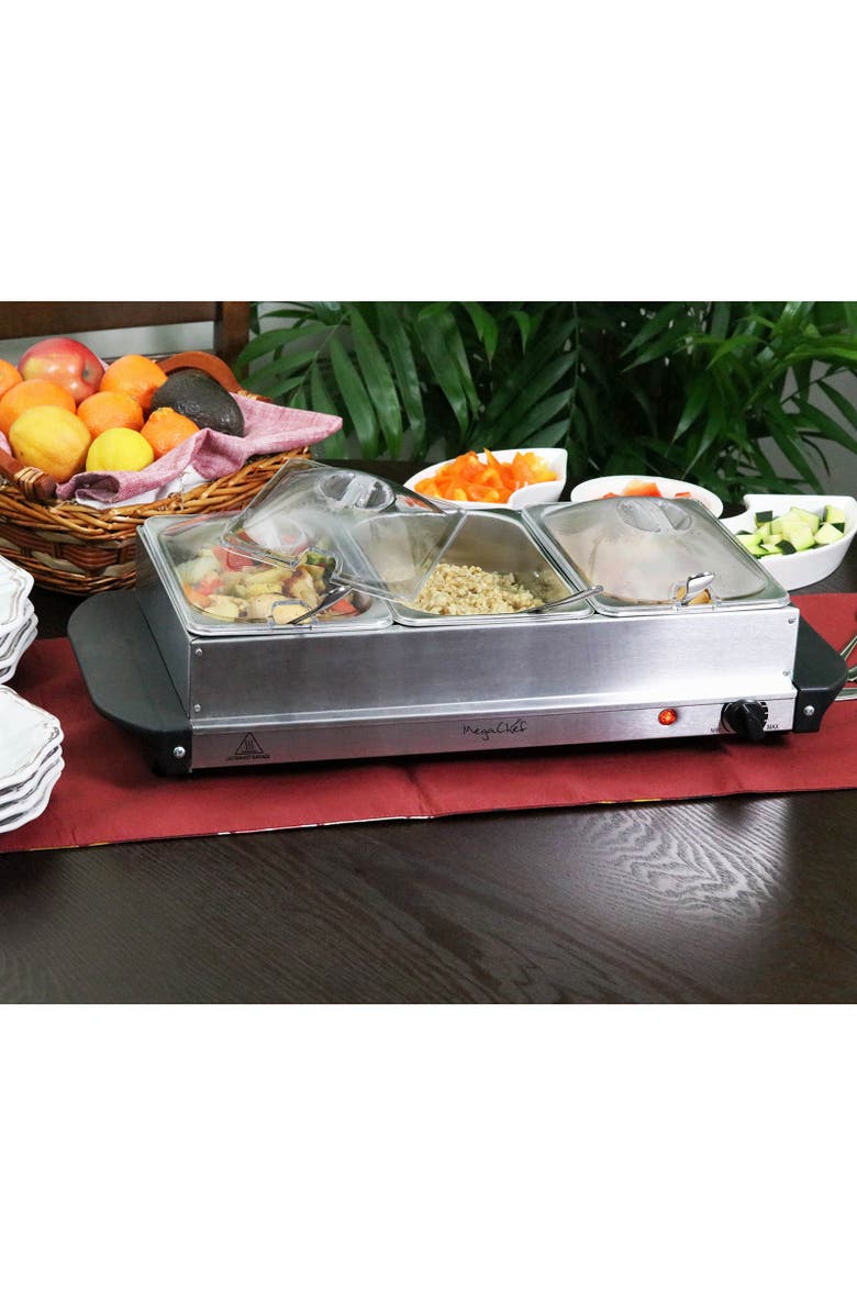 Megachef Buffet Server & Food Warmer, Alternate, color, Grey