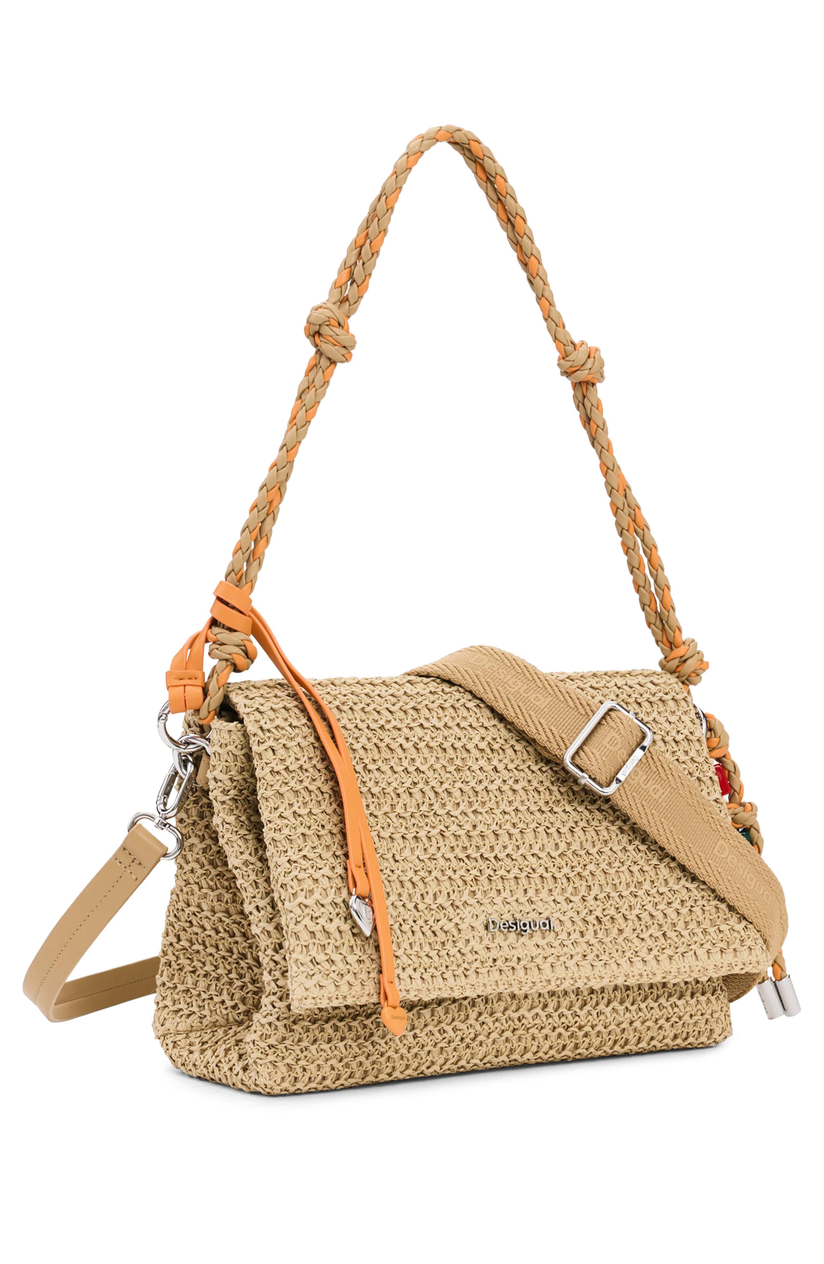 Desigual Raffia Crossbody Bag, Alternate, color, 
