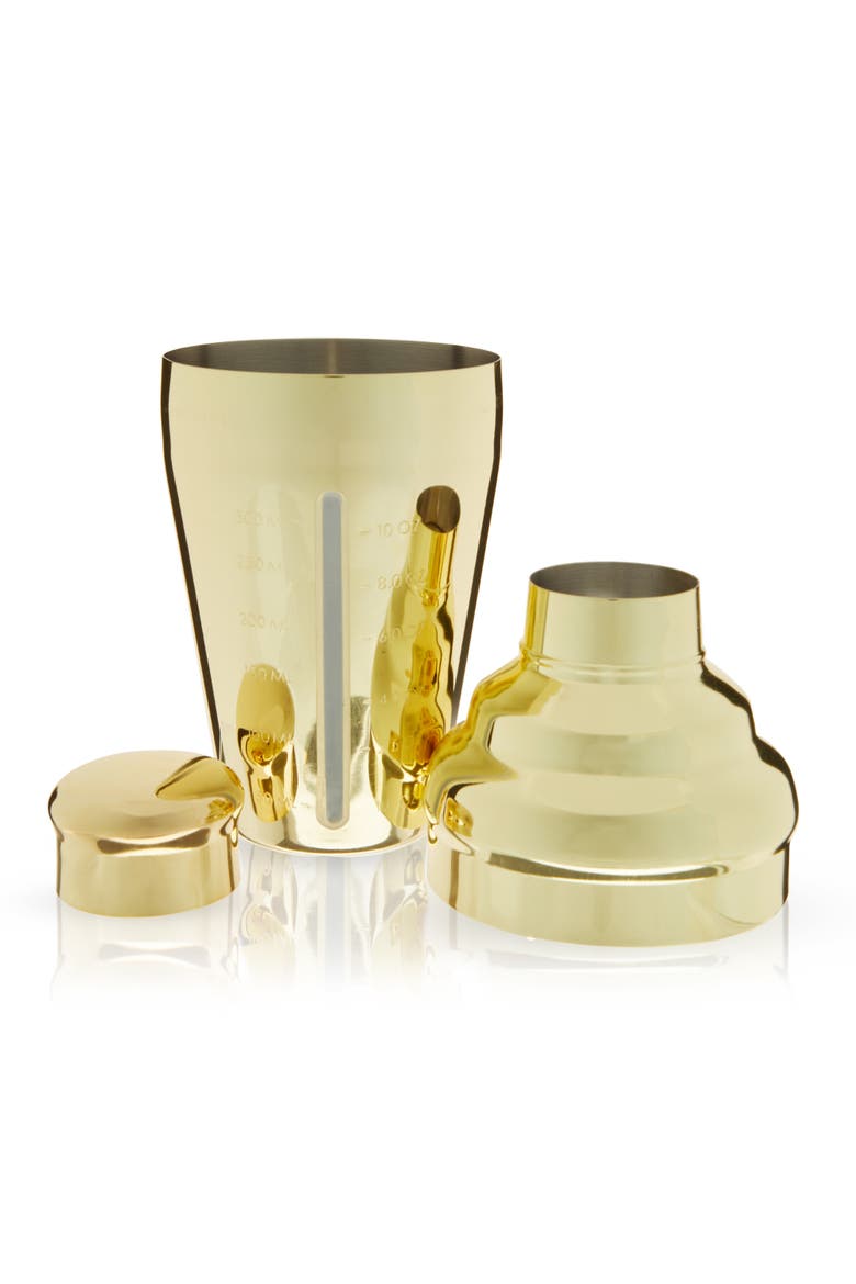 Belmont Measured Cocktail Shaker, Alternate, color, Gold