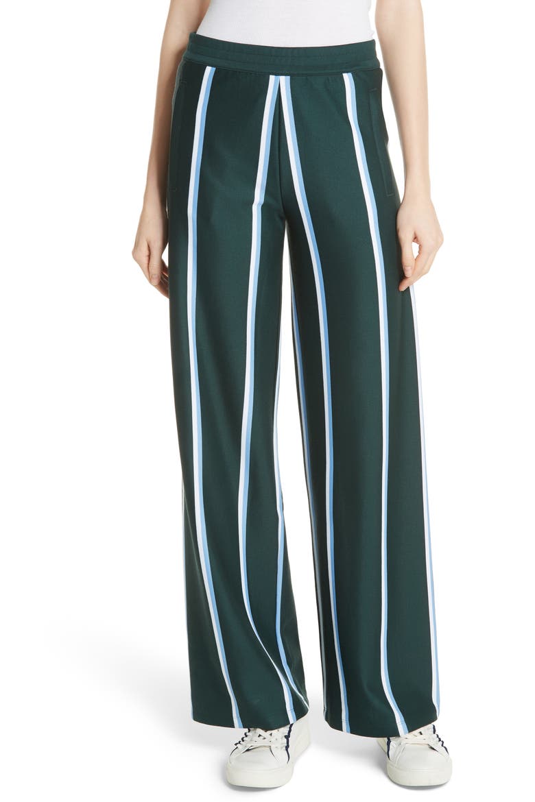 Tory Sport High Waist Twin Stripe Track Pants, Main, color, MINI TWIN STRIPE