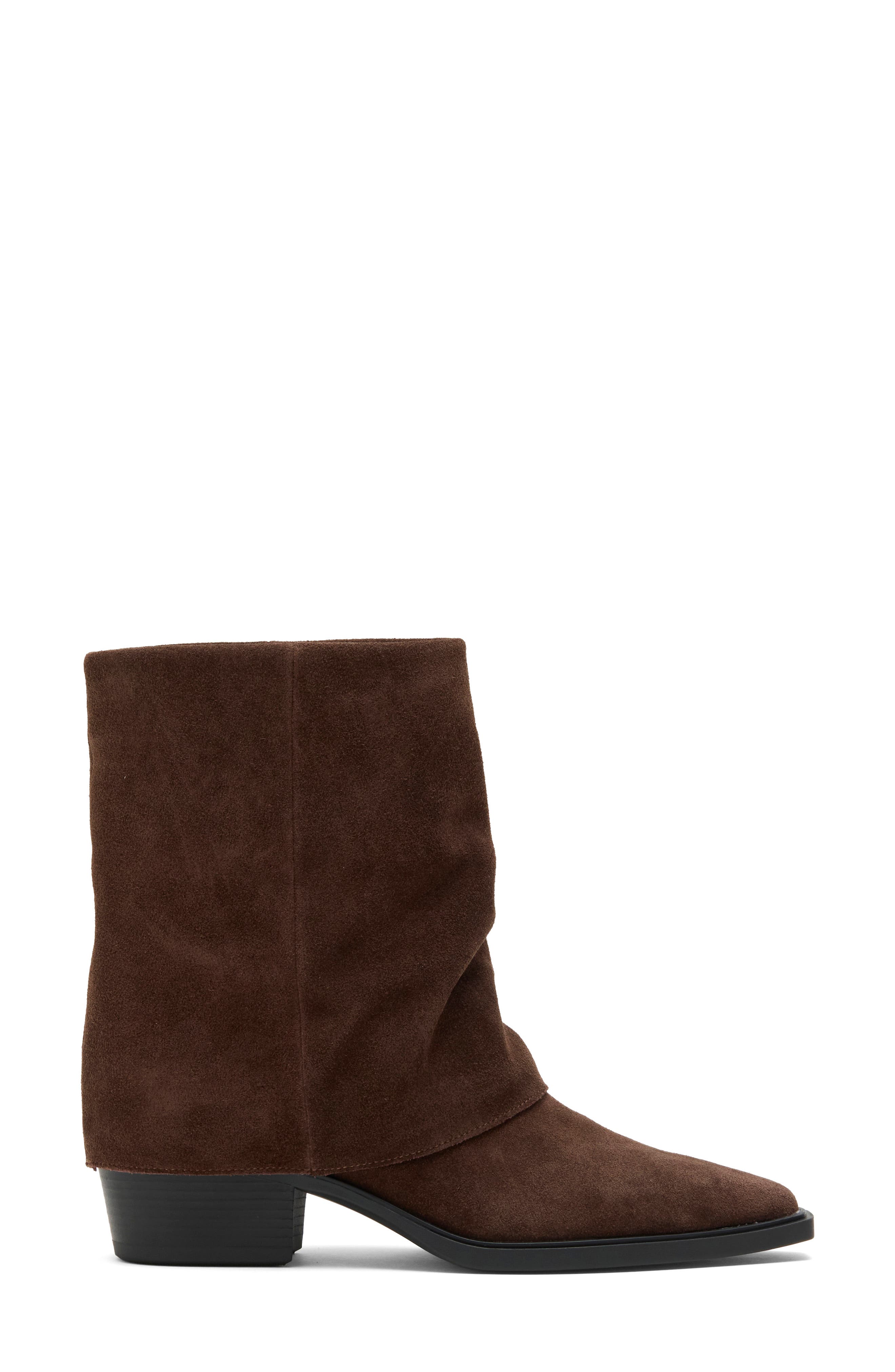Veina Leather Bootie, Alternate, color, BROWN SUEDE