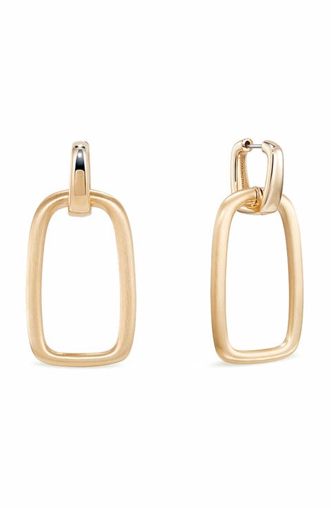 Montecito Drop Hoop Earrings