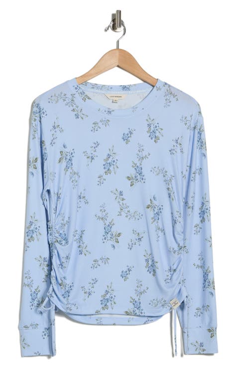 Cozy Ruched Side Long Sleeve Top