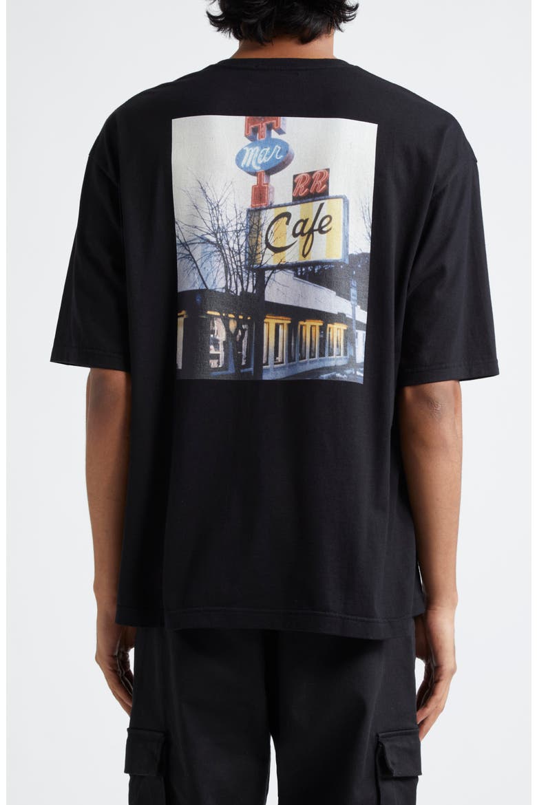 'Twin Peaks' Cotton Graphic T-Shirt, Alternate, color, BLACK