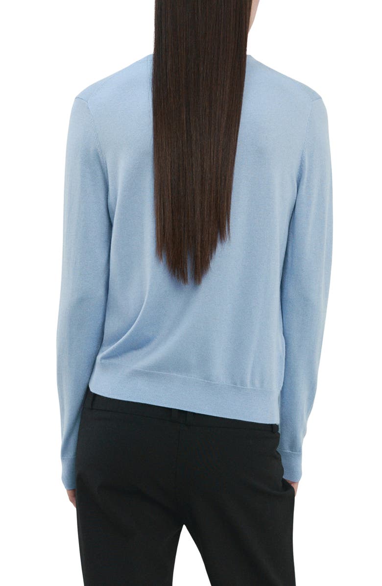 MANGO Crewneck Sweater, Alternate, color, Sky Blue