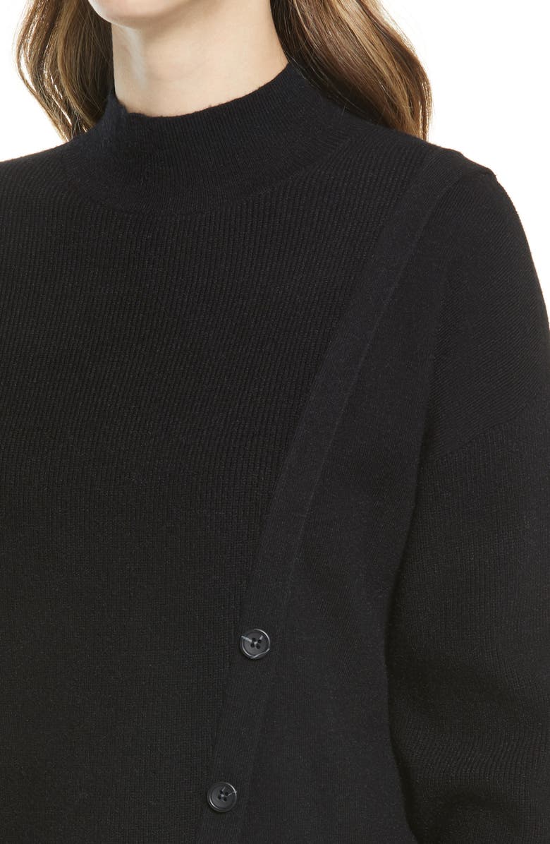 Halogen<sup>®</sup> Mock Neck Stitch Mix Sweater, Alternate, color, 