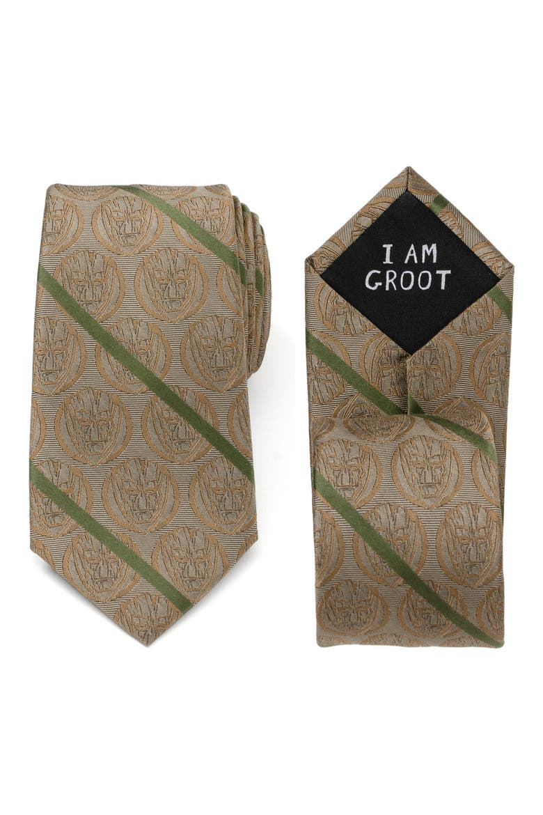 Guardians of the Galaxy Groot Tie & Crew Socks Set, Alternate, color, TAN